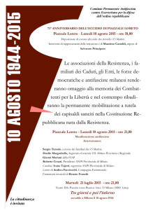 71° Anniversario dell'eccidio di Piazzale Loreto @ Piazzale Loreto | Milano | Lombardia | Italia